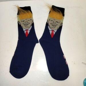 Trump Socks Men Women 2024  Trump Socks with Hair Novelty Funny Gift New